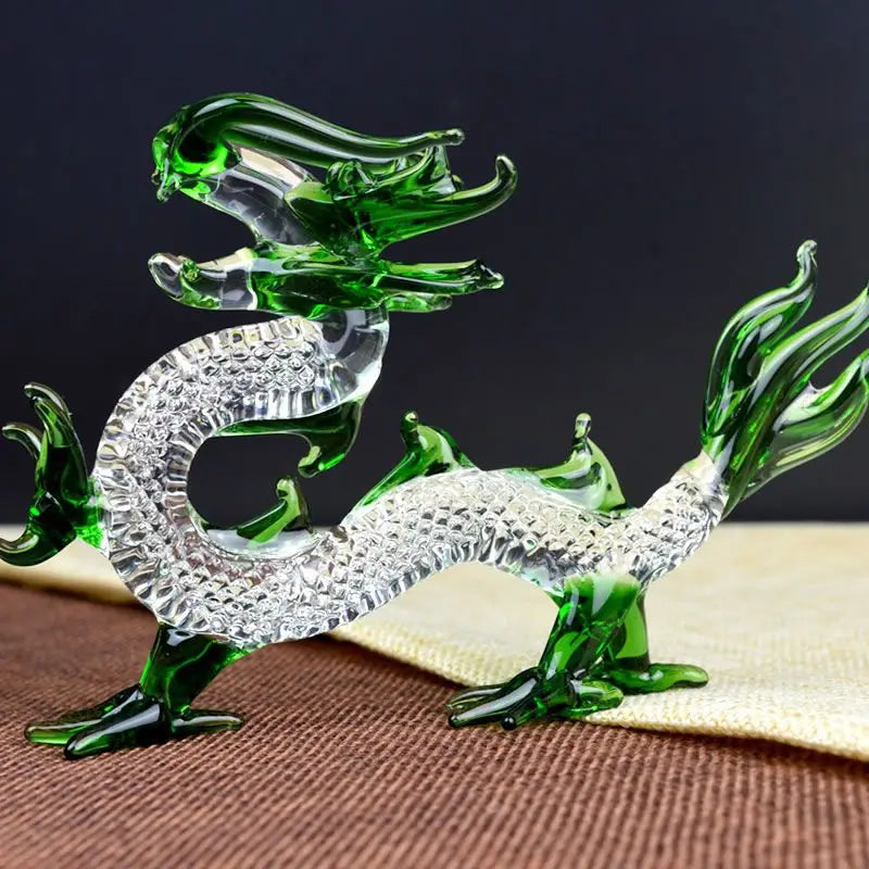 Dancing Dragon Crystal Figurine