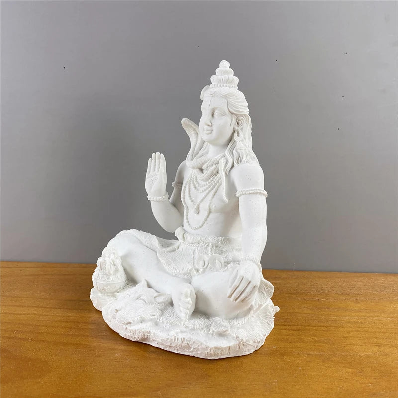 Shiva Pure White Statue