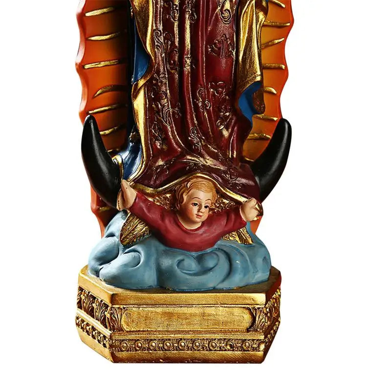 Beautifully Painted Guadalupe Statue