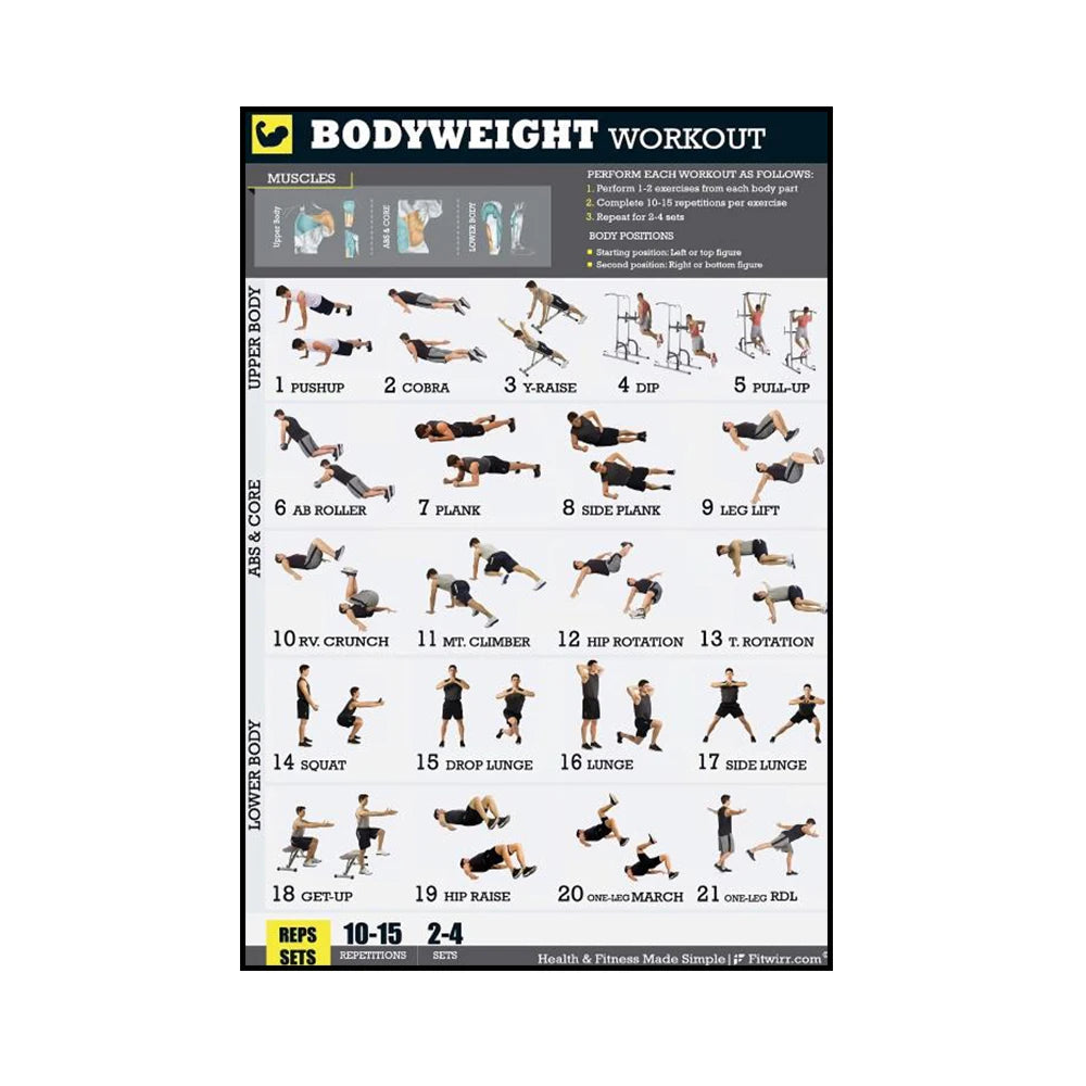 Yoga & Workout Action Pose Canvas Poster