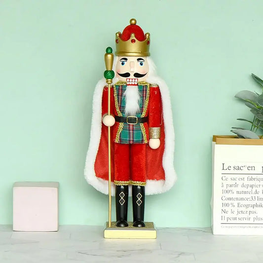 Large 50cm Nutcracker Puppet With Red Cape