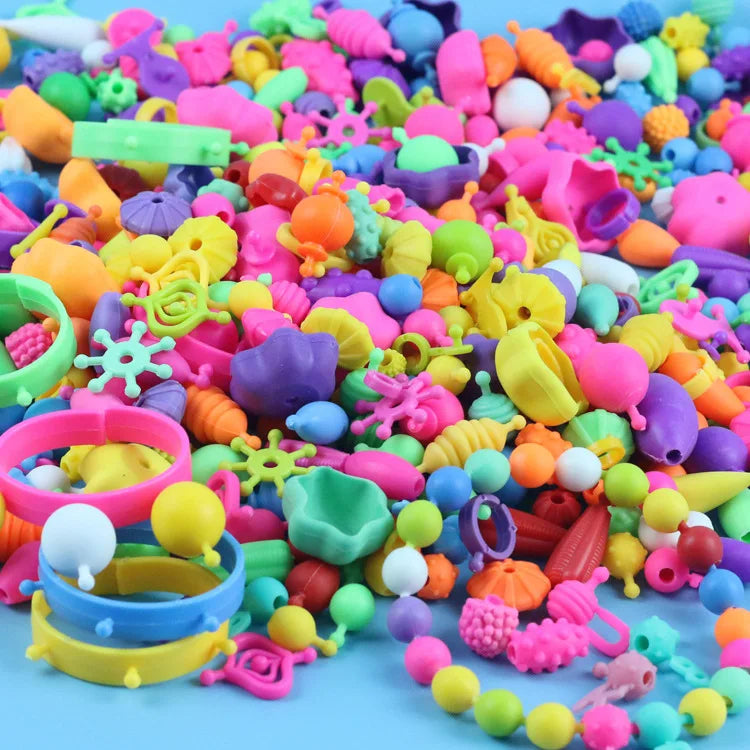 Creative DIY Handmade Pop Beads Set for Baby Girls