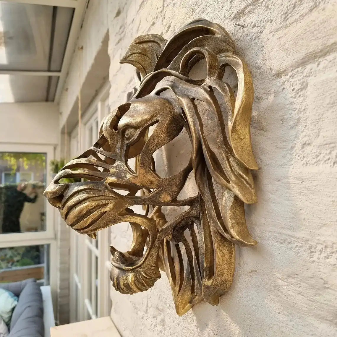 Large Lion Head Wall Hanging