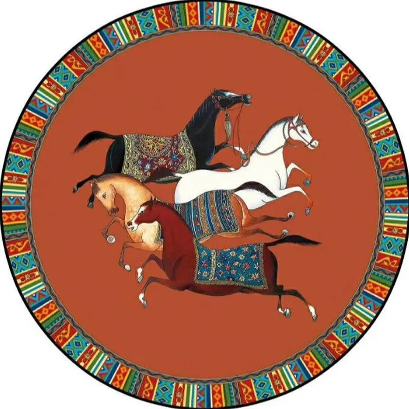 Ethnic Luxury Horse-Style Carpet