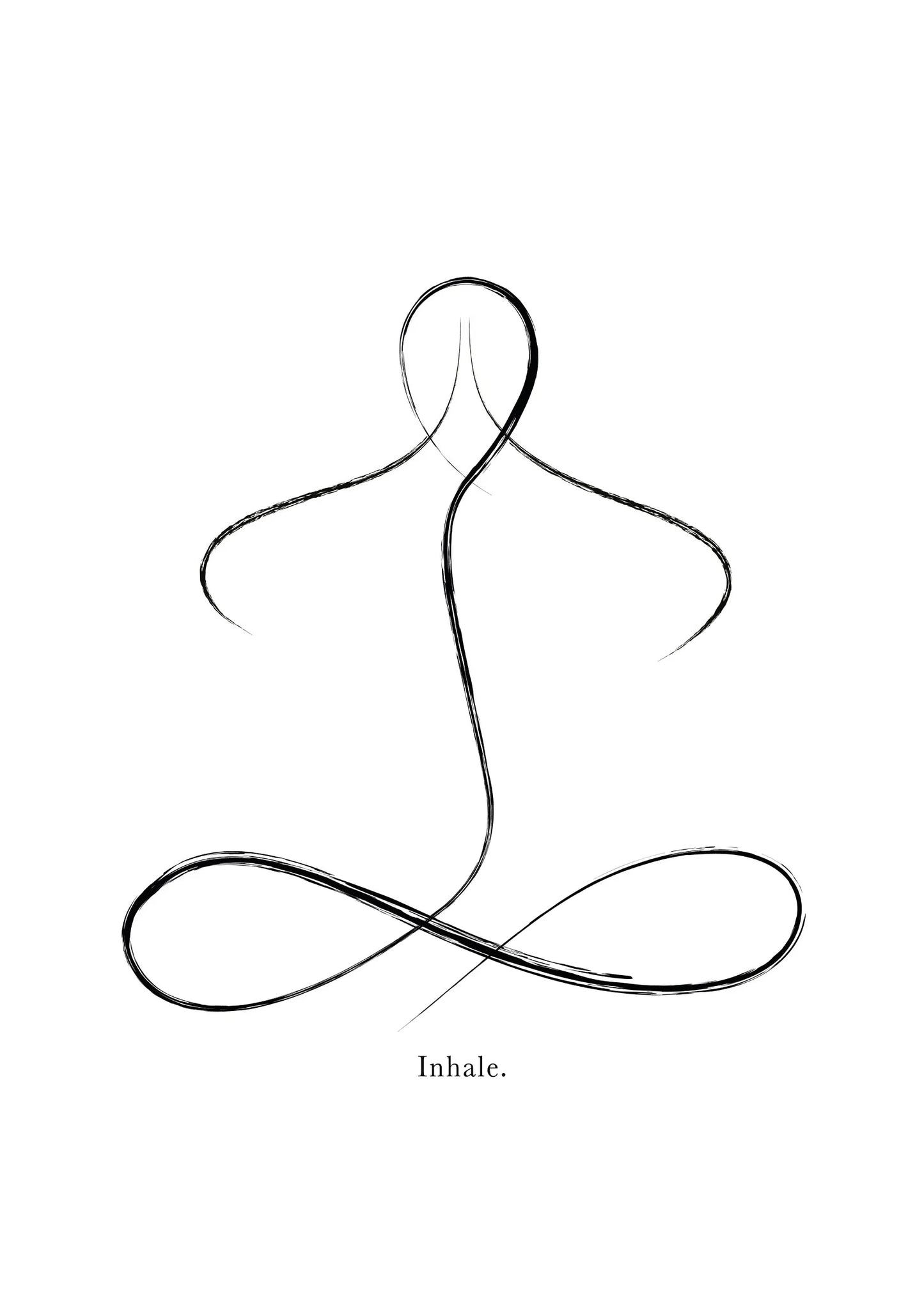 Yoga Pose Line Art Canvas – Minimalist Meditation Wall Decor