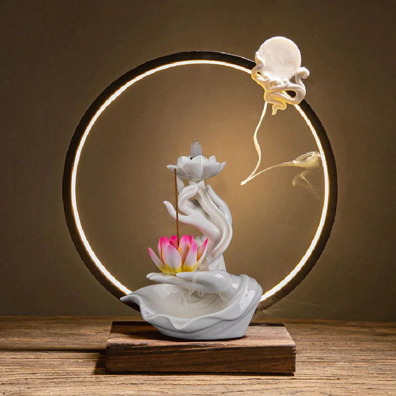 Handmade Ceramic Aromatherapy Fountain for Yoga & Meditation Spaces