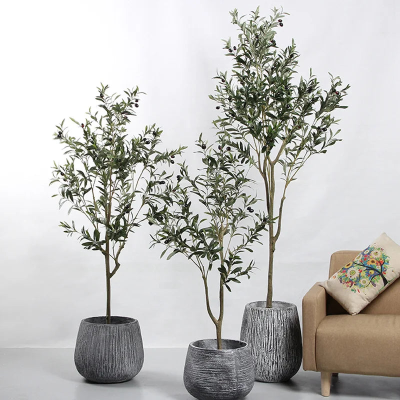 Large Artificial Olive Branches and Fruits