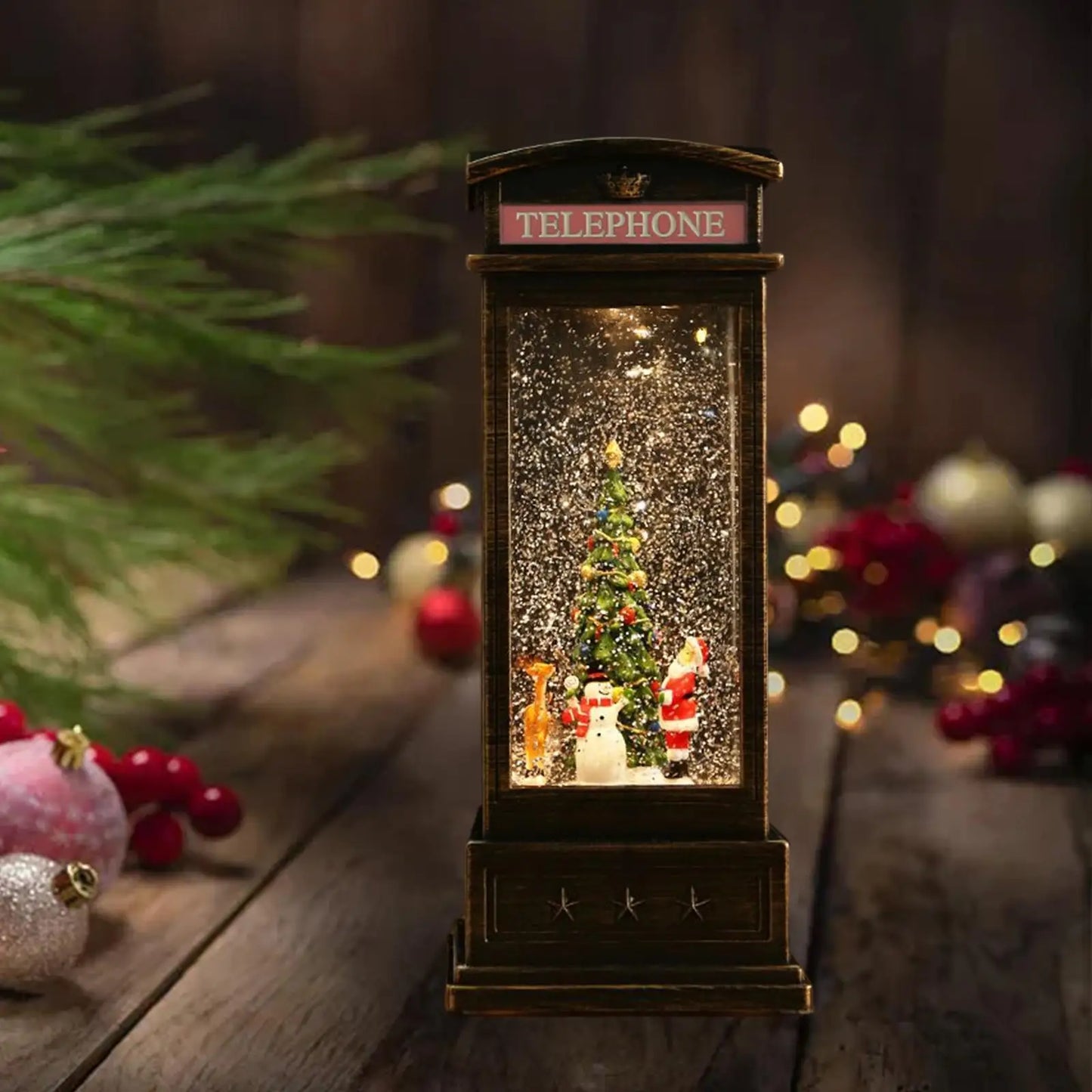 Rotating Christmas Tree Music Box