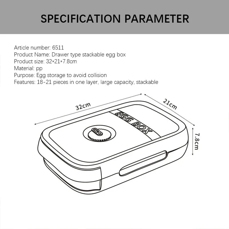 Drawer Type Egg Storage Box