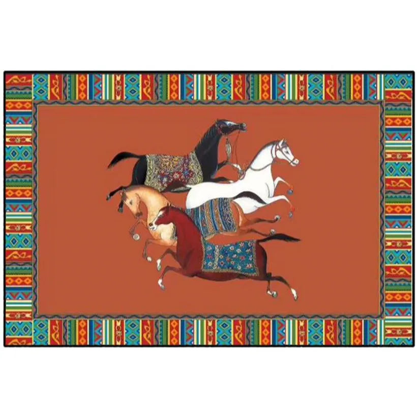 Ethnic Luxury Horse-Style Carpet