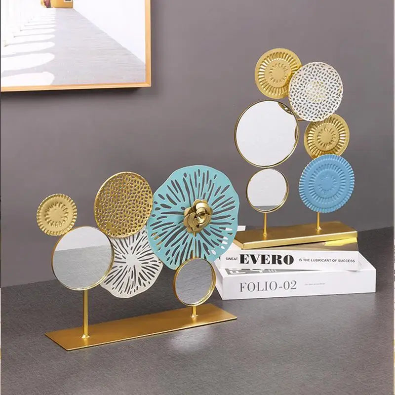 Round Flowers Metal Wall Art