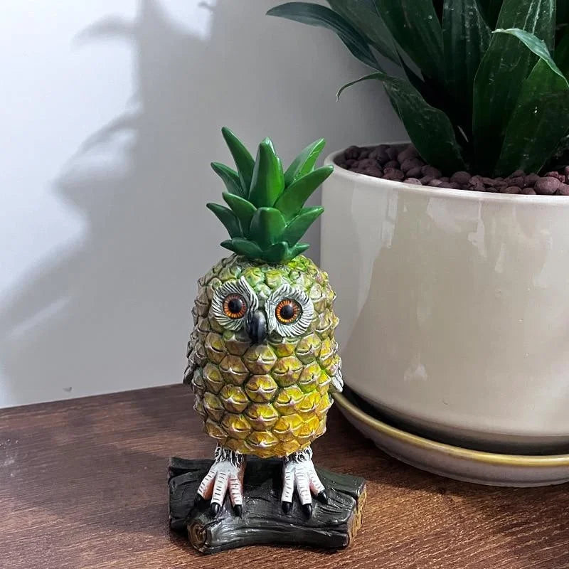 Super-Cute Pineapple Shaped Owl Figurine