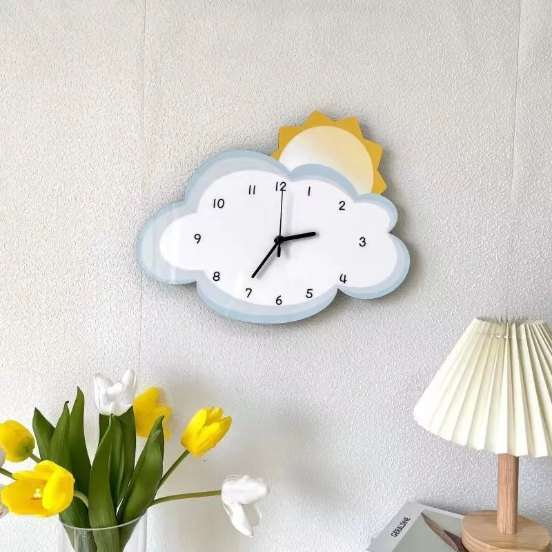 Cloud Cartoon Design Wall Clock