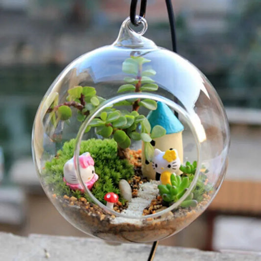 Clear Flower Hanging Ball Vase Terrarium Container