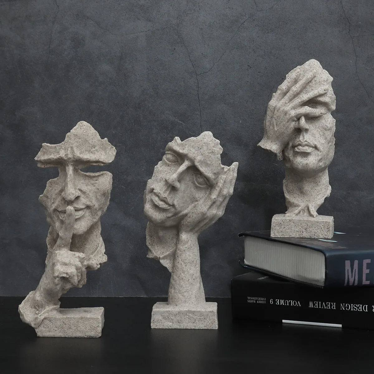 Nordic Abstract Faces Sculpture