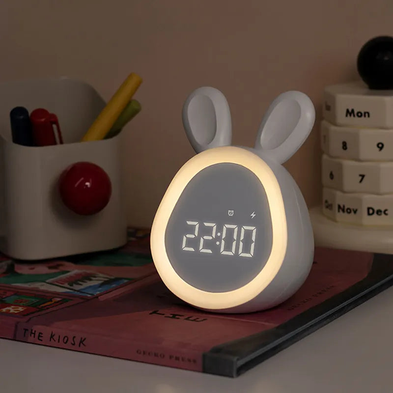 Kids Cute Rabbit Alarm Clock With Intelligent Program Control