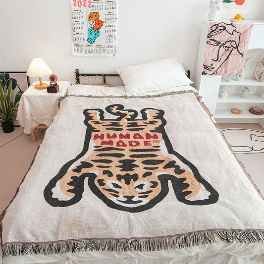 Knitted Tiger/Bear Blankets
