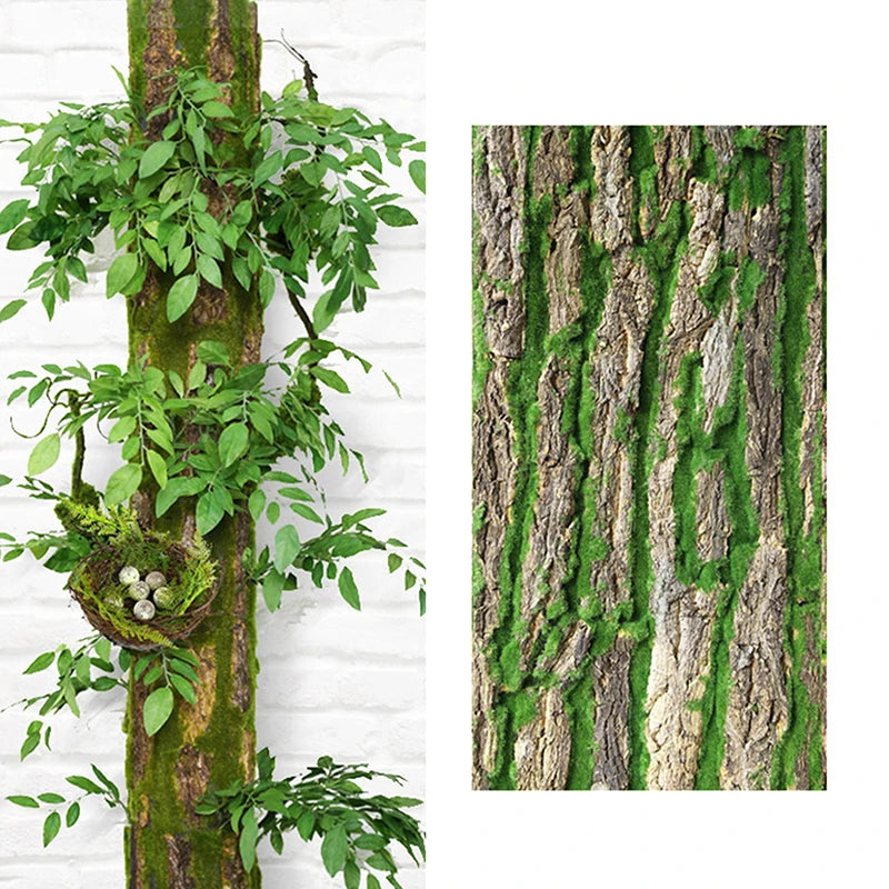 DIY Wall Decoration Green Plant Bark