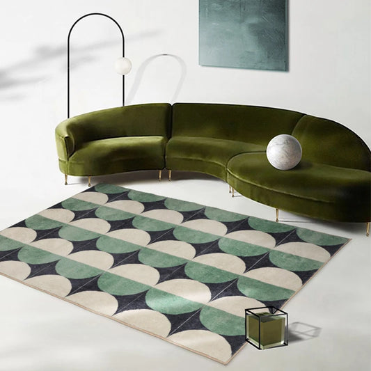 Japanese & Korean Style Plaid Carpet for Living Room