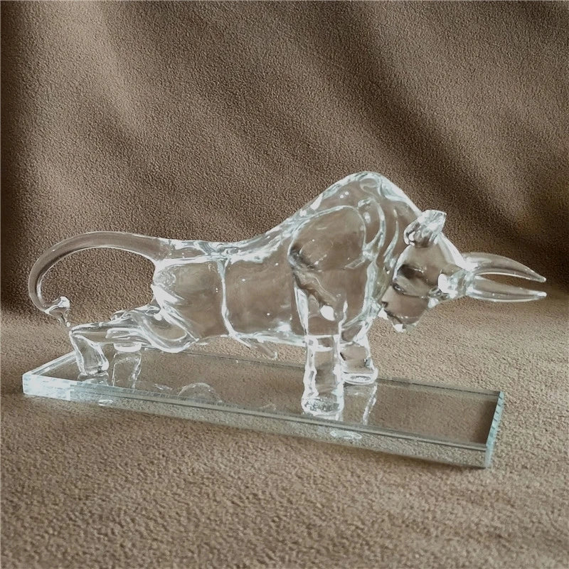 Crystal Bull Miniature Figurine