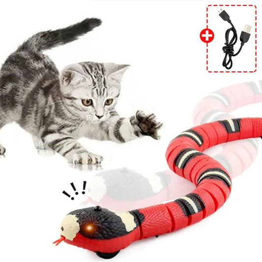 Smart Sensing Interactive Toy Snake for Cats