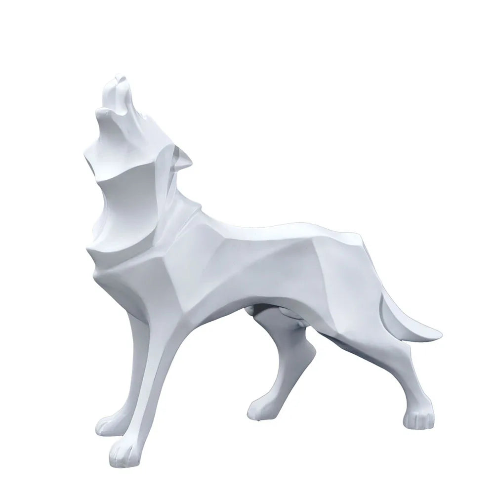 Abstract Wolf Statue