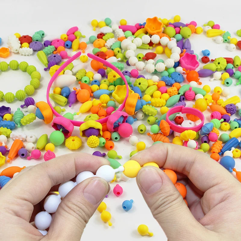 Creative DIY Handmade Pop Beads Set for Baby Girls