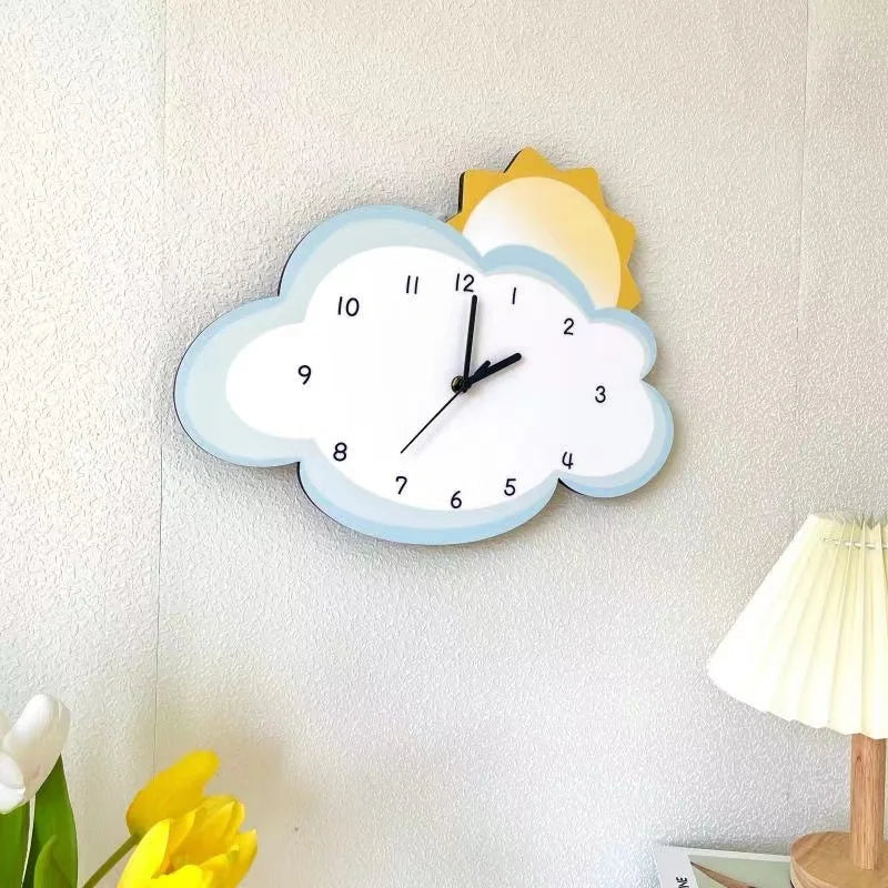 Cloud Cartoon Design Wall Clock