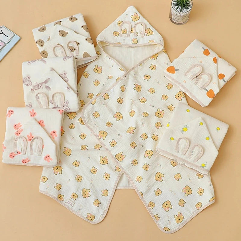 Soft Cotton Baby Hooded Towel