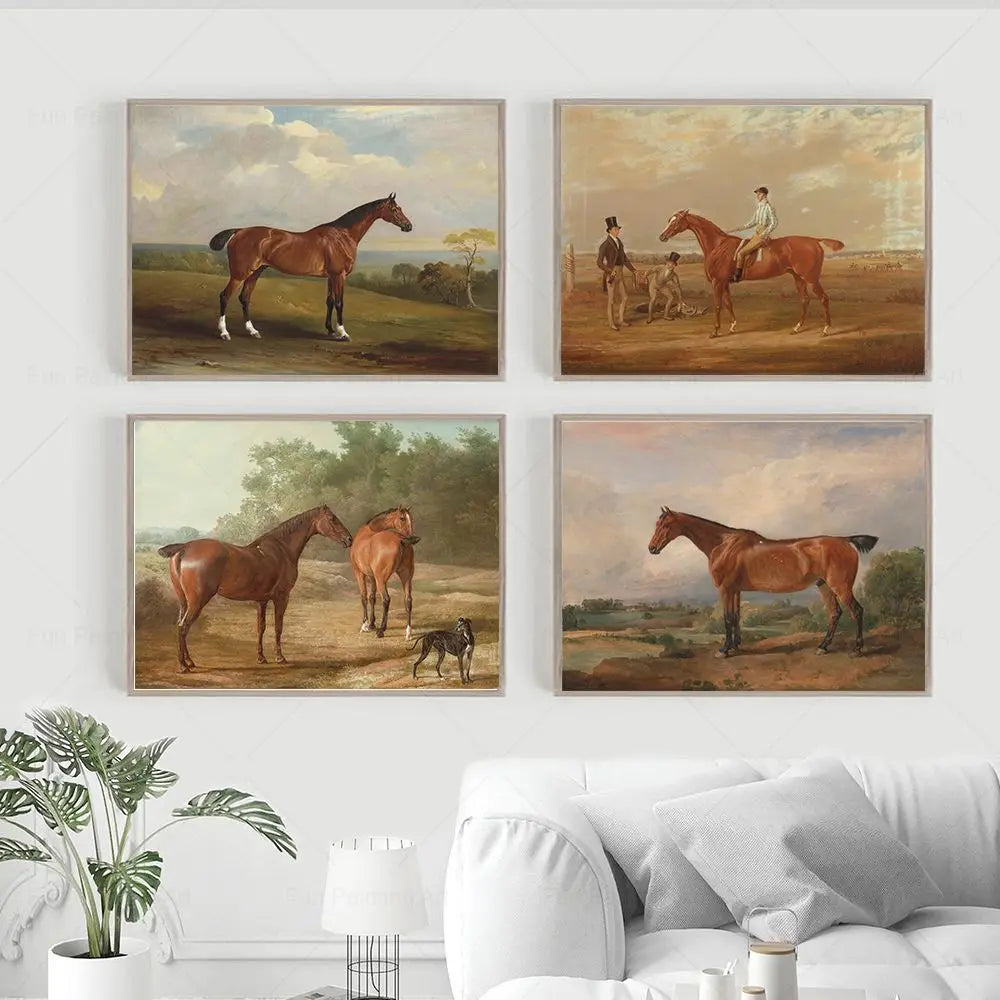 Antique Horse Poster for Farm House