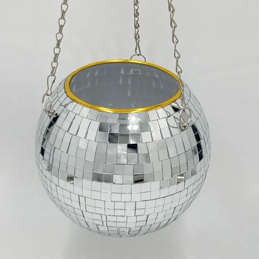 Round Disco Ball Planter for Indoor and Outdoor Plants (Multiple Sizes)