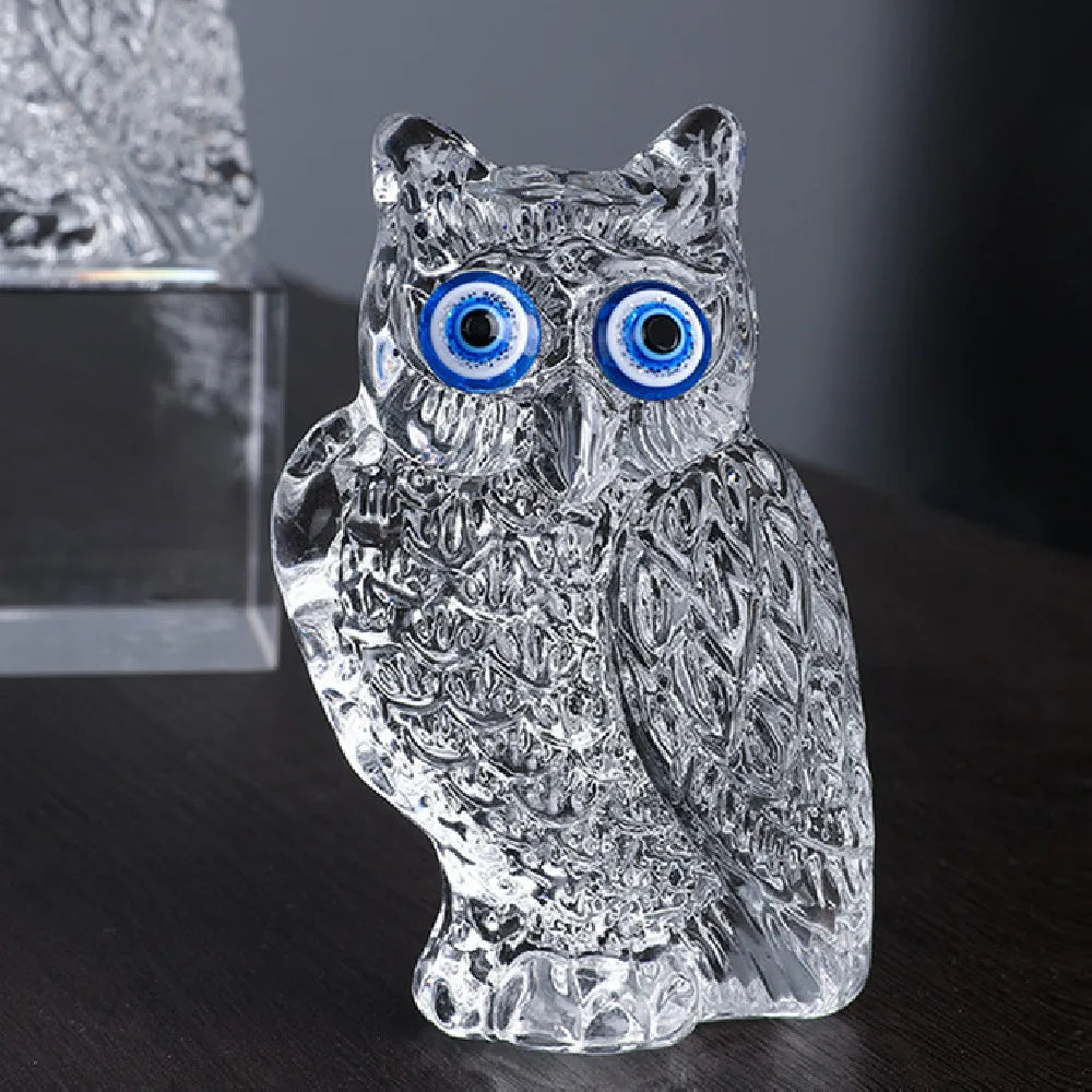 Super Cute Crystal Owl with Blue Eyes