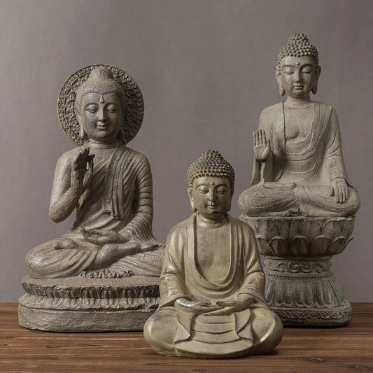 Retro Zen Buddha Statue and Figurine