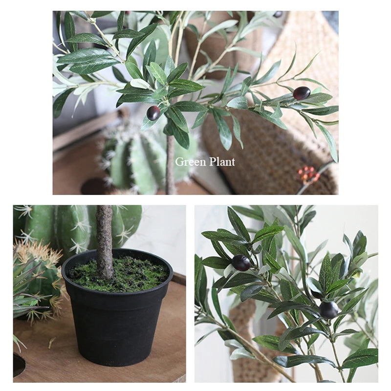 Large Artificial Olive Branches and Fruits