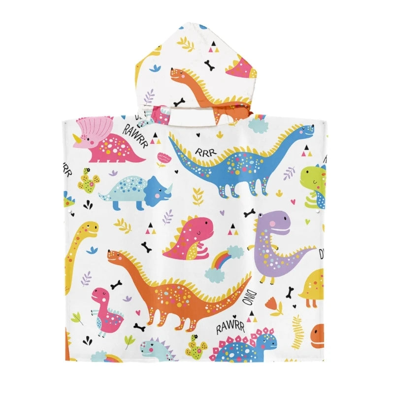 Dinosaur Theme Kids Hooded Towel