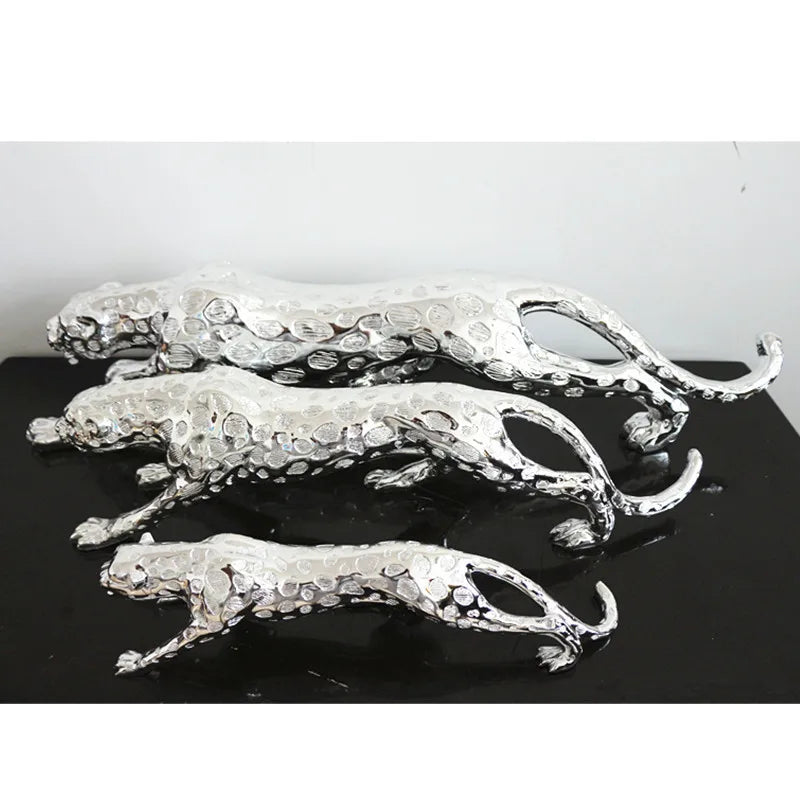 Luxurious Large Leopard Sculpture for Home and Office