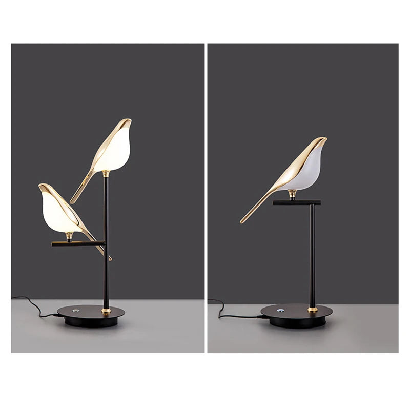 Magpie Bird LED Reading Lamp