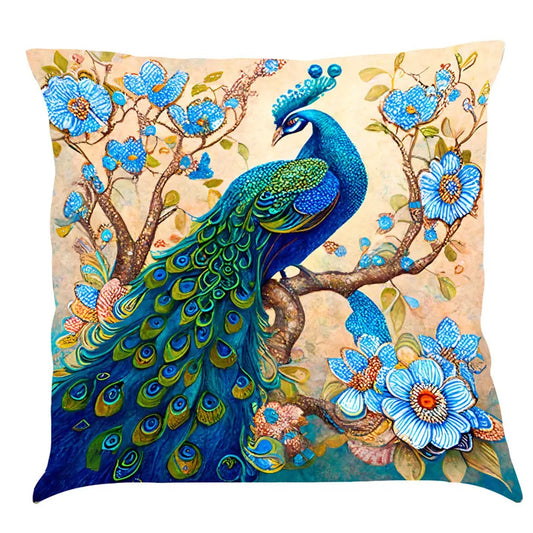 Stunning Nordic Style Peacock Cushion Cover