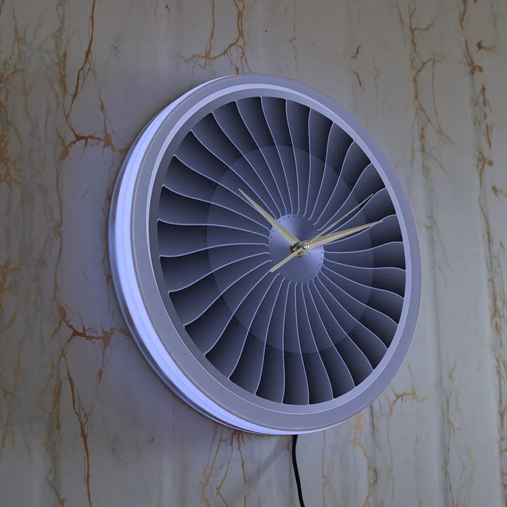 Jet Engine Aviator Wall Clock