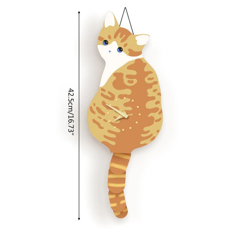 Naughty Cat Wag Tail Clock