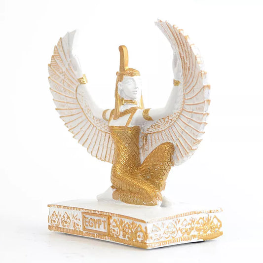 New Egyptian Winged Goddess Resin Sculpture