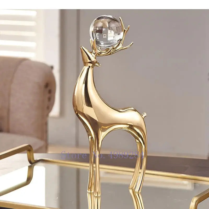 Deer with Crystals Nordic Figurine