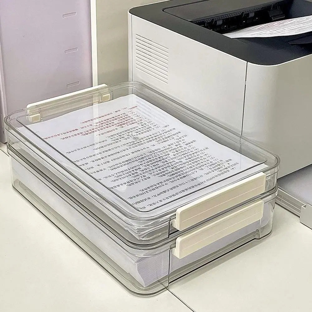 Multi-purpose Transparent Files Storage Box