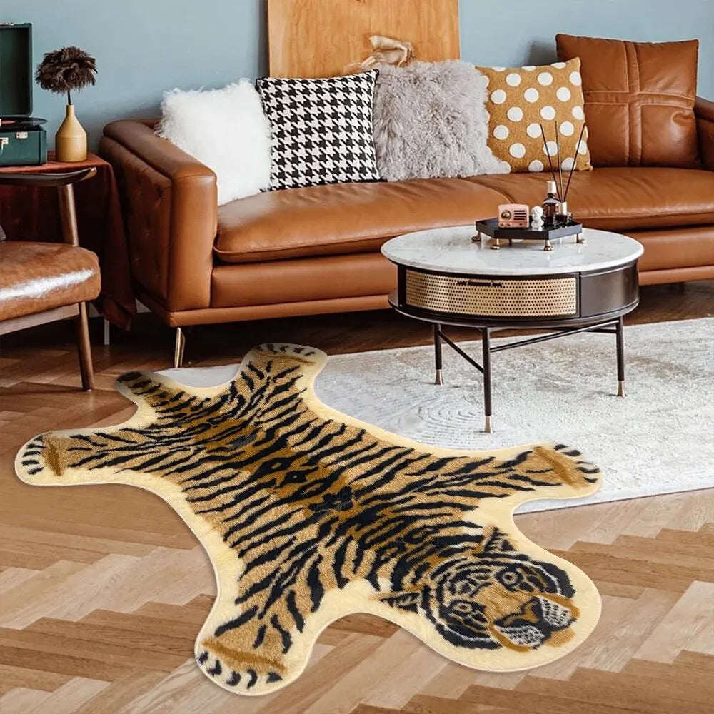 Imitation Tiger Pattern Carpet for Living Room