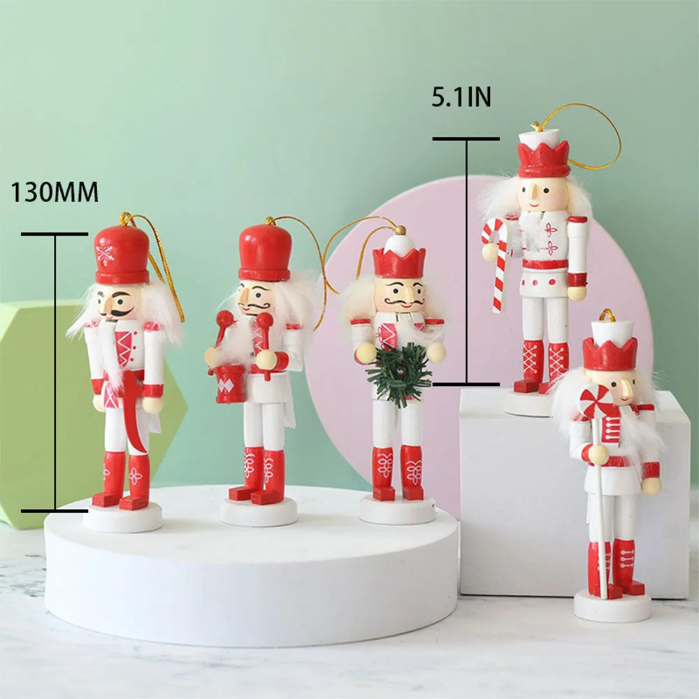 5 Pcs/Set British Style Wooden Nutcracker Puppets