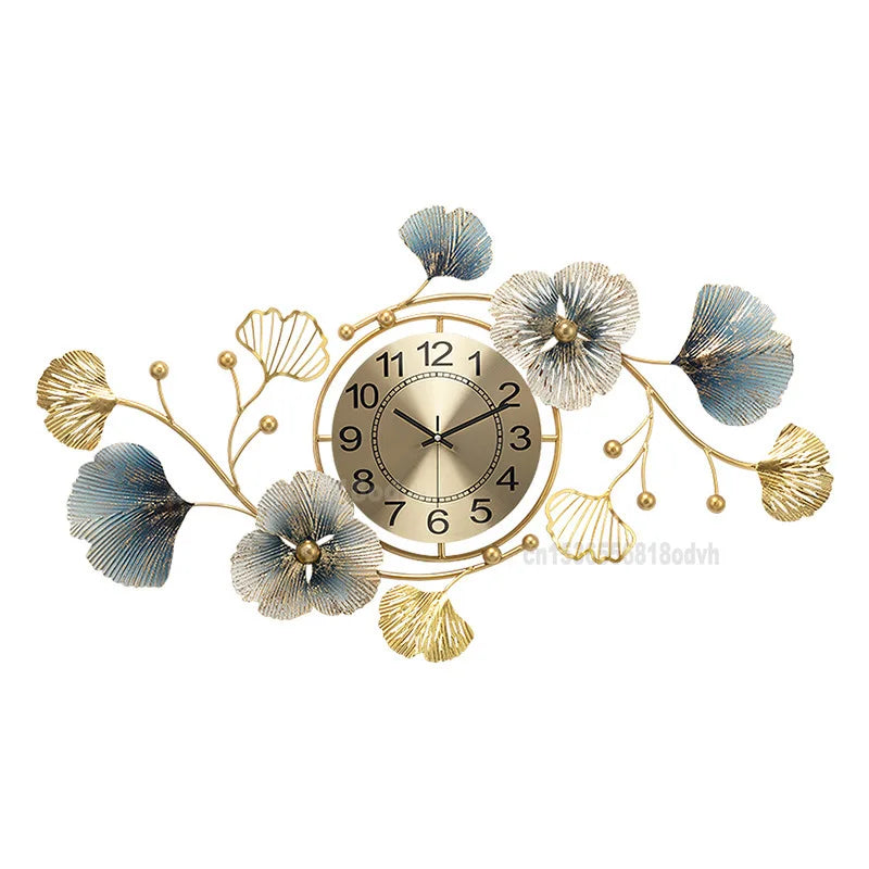 Flower-Style European Clock Wall Art