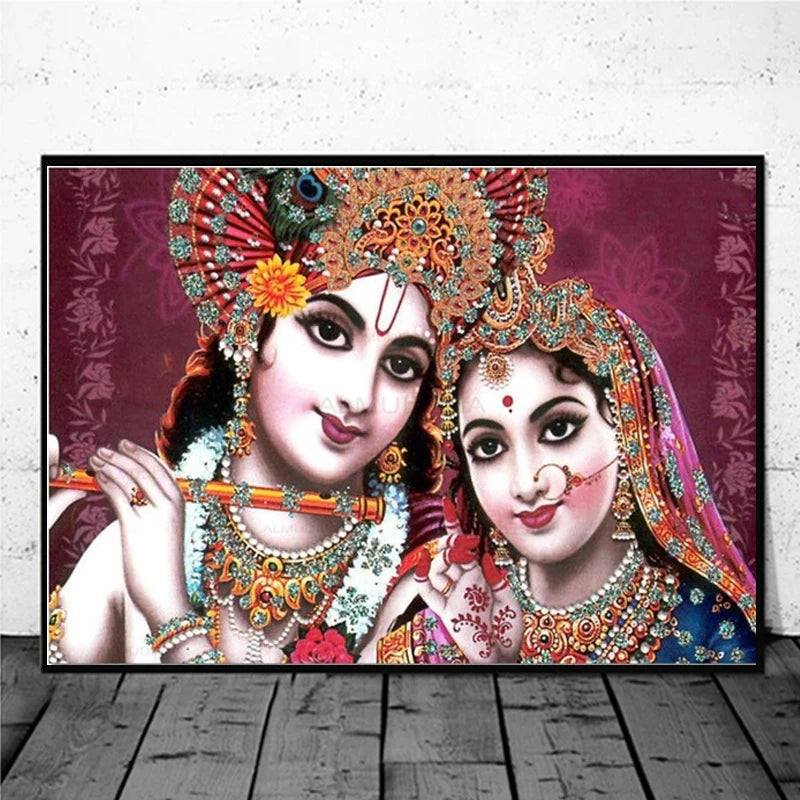 Radha and Krishna Canvas Paintings