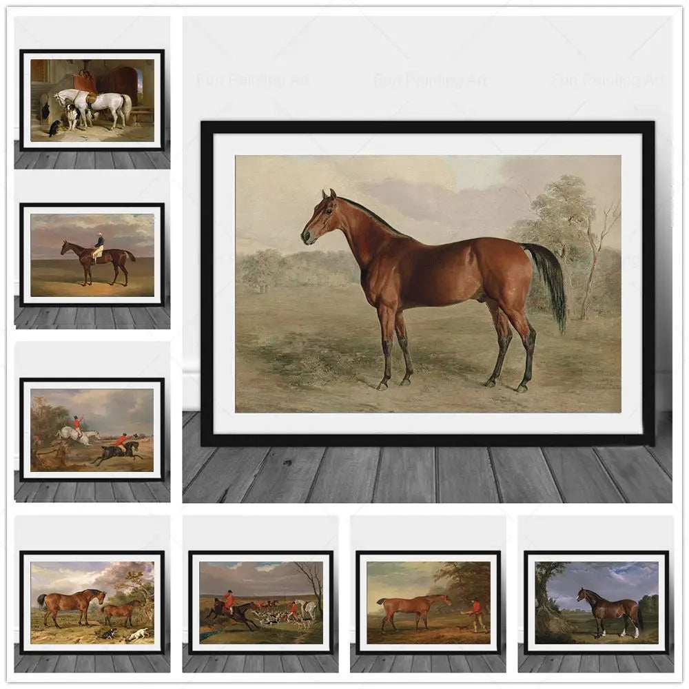 Antique Horse Poster for Farm House