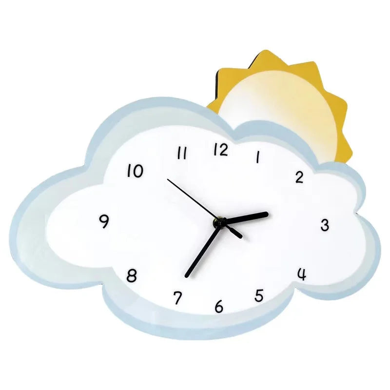 Cloud Cartoon Design Wall Clock