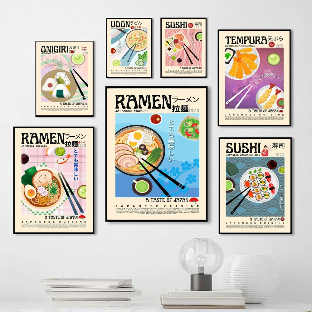 Japanese Retro Food Posters